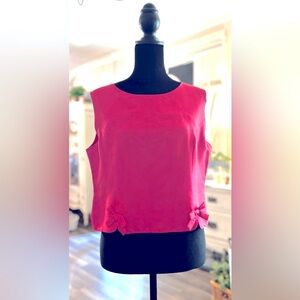Lilly Pulitzer hot pink 100% silk shirt size large top